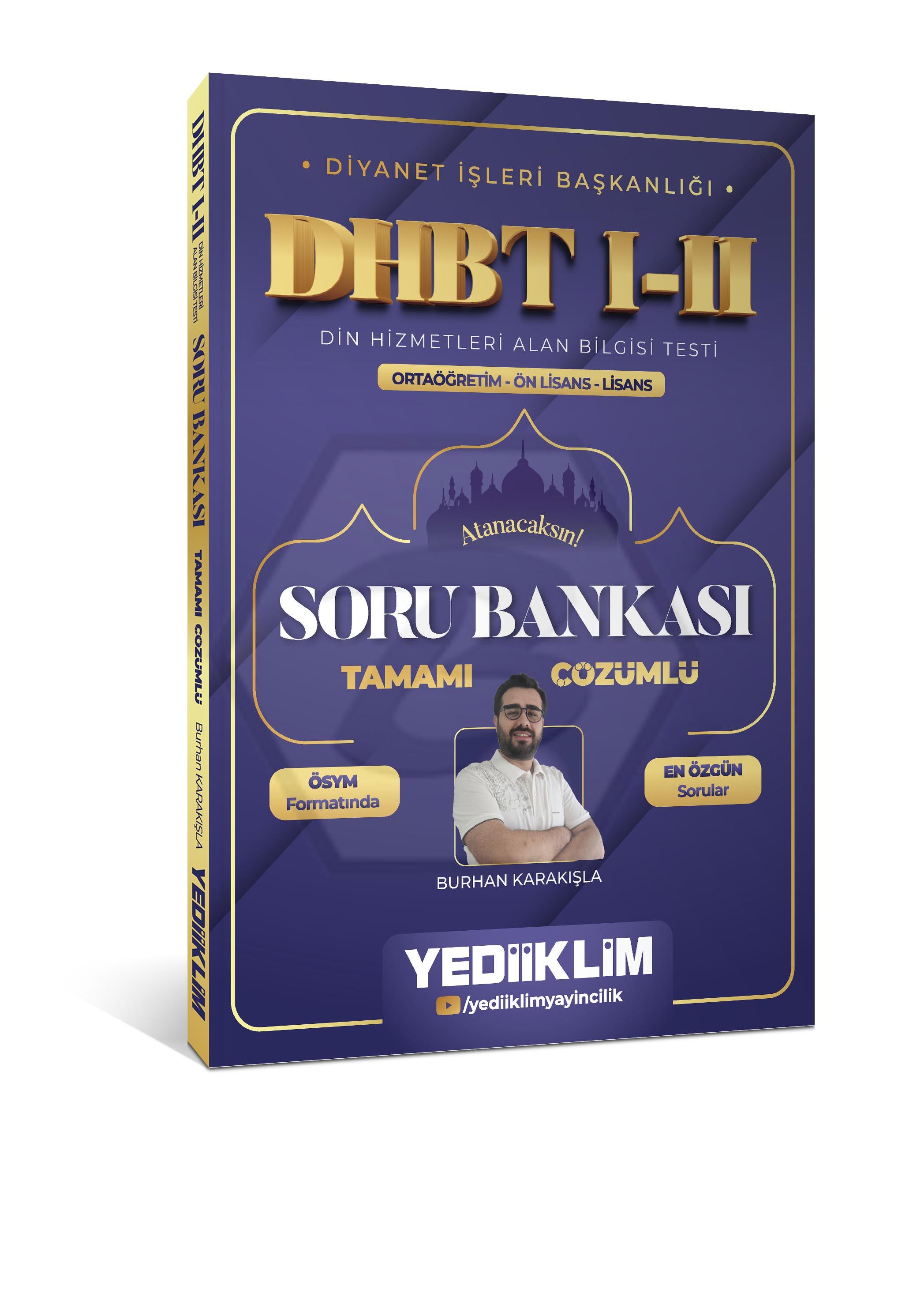 Diyanet İşleri Başkanlığı DHBT I-II Ortaöğretim - Ön Lisans - Lisans Tamamı Çözümlü Soru Bankası