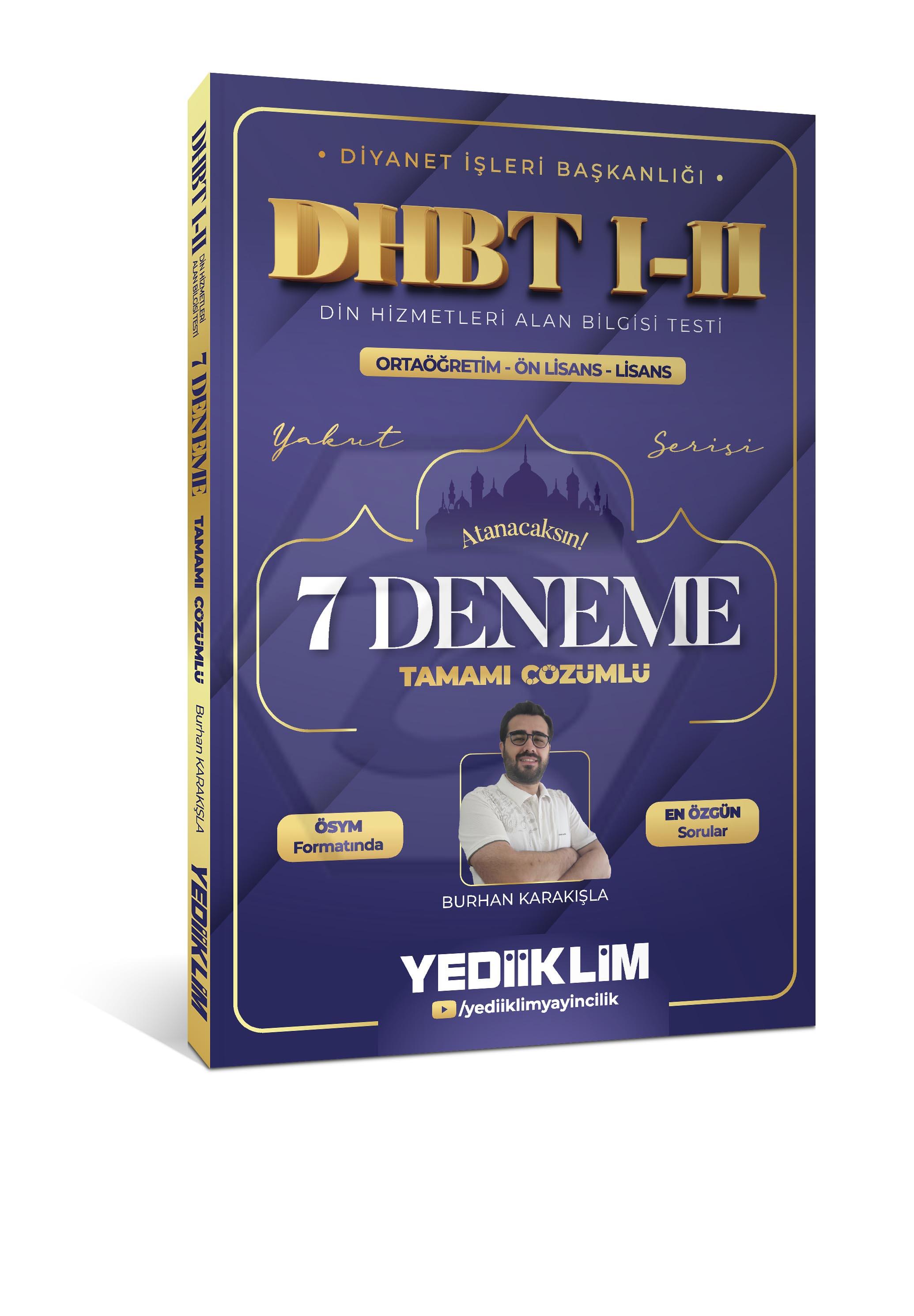 Diyanet İşleri Başkanlığı DHBT I-II Ortaöğretim - Önlisans - Lisans Tamamı Çözümlü 7 Deneme