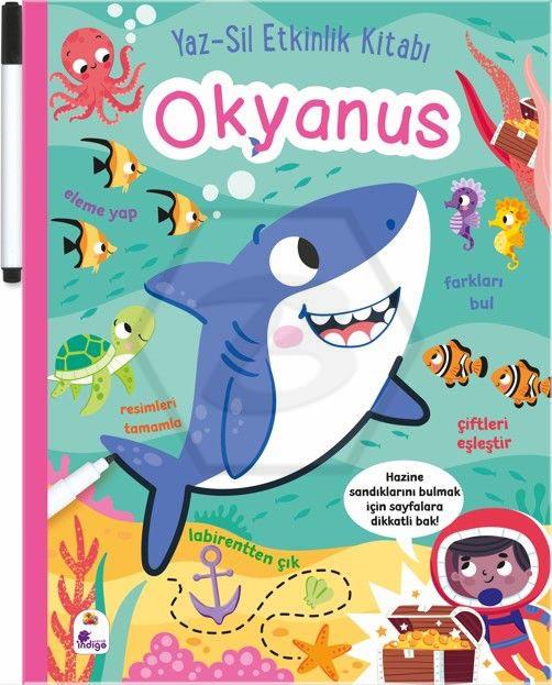 Yaz-Sil Etkinlik Kitabı – Okyanus (Kalemli)