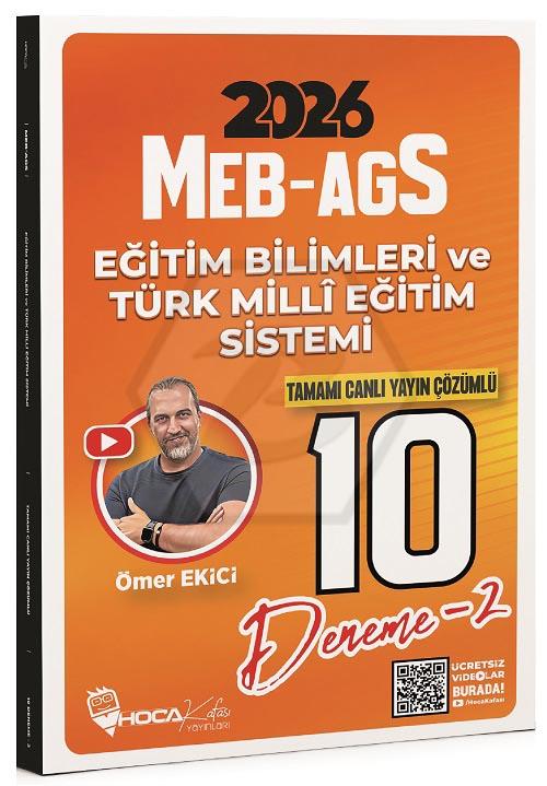 2026 MEB-AGS Eğitim Bilimleri ve Türk Milli Eğitim Sistemi 10 Deneme Çözümlü