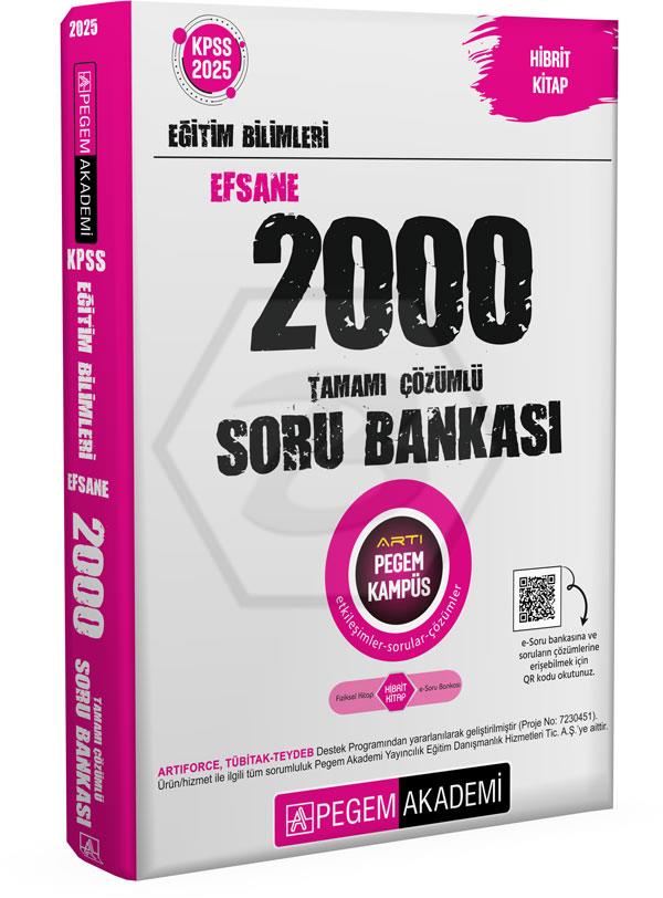 2025 KPSS Eğitim Bilimleri Tamamı Çözümlü Efsane 2000 Soru Bankası