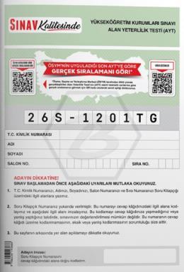 Sınav Kalitesinde AYT Deneme