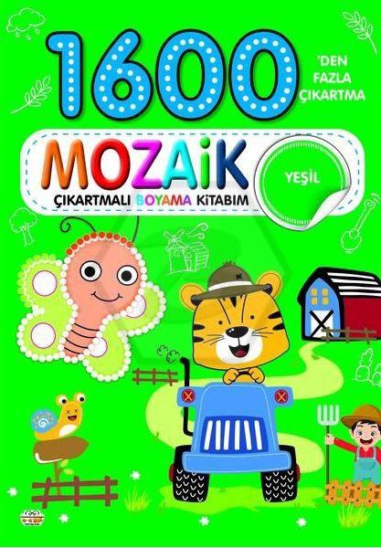 1600 Mozaik - Çıkartmalı Boyama Kitabım - Yeşil