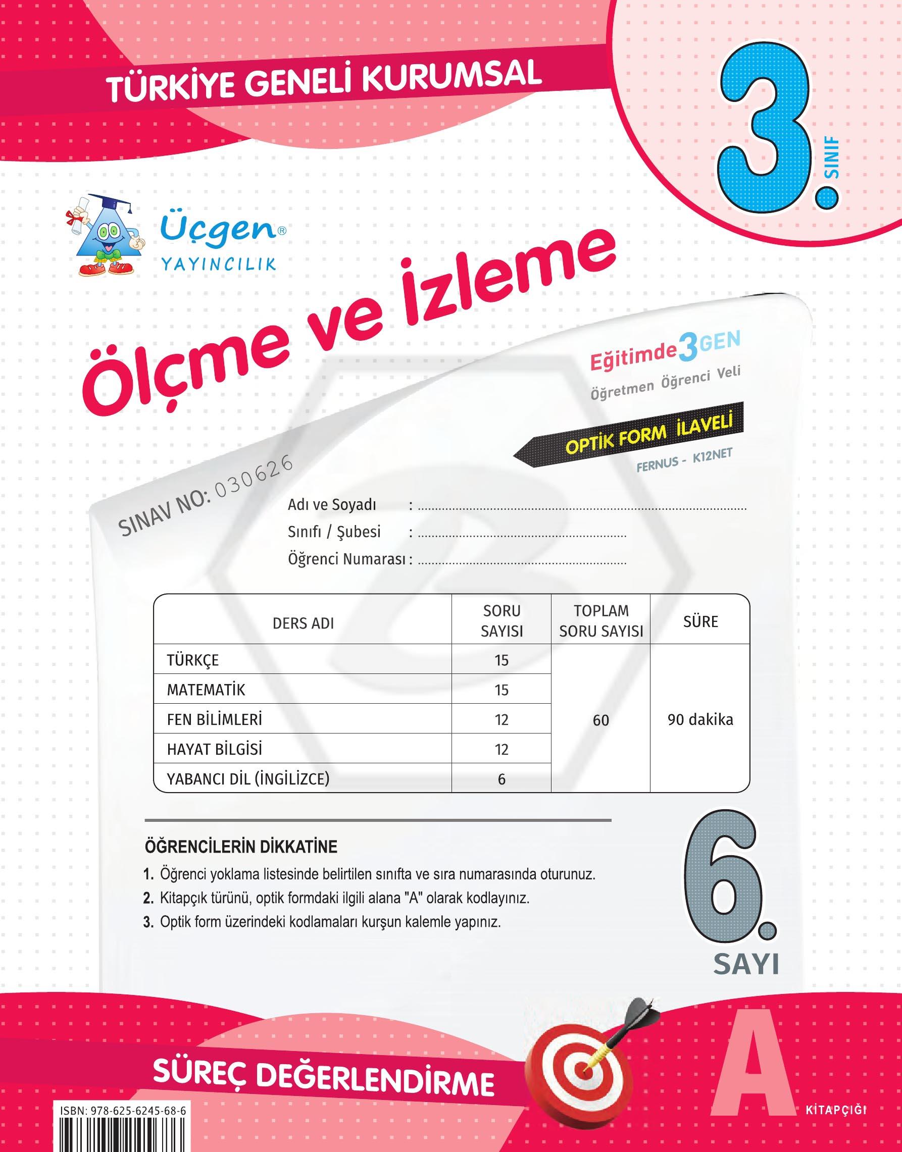 3. Sınıf Kurumsal Ölçme ve İzleme 6. Sayı Deneme - 2026