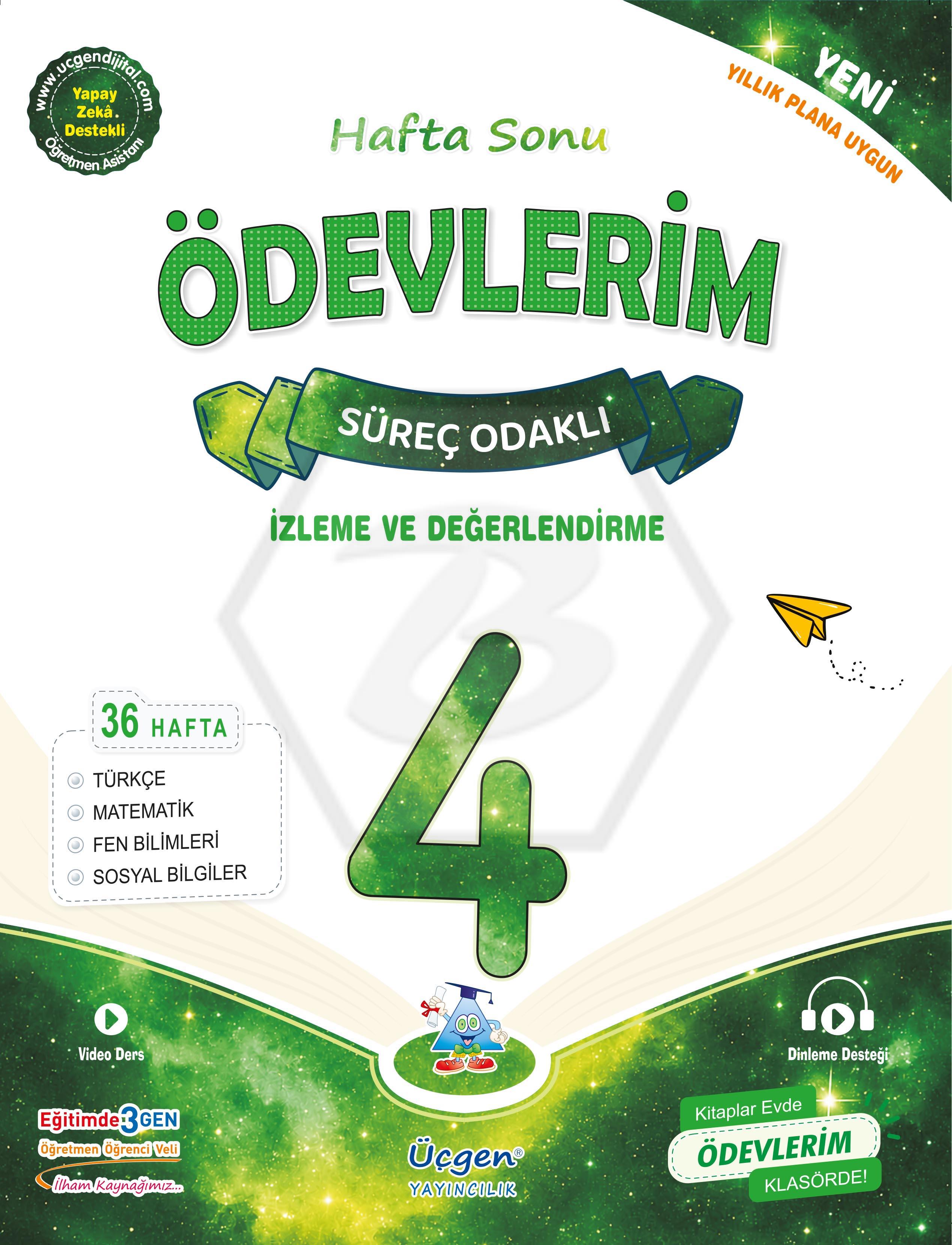 4. Sınıf Süreç Odaklı - Hafta Sonu ÖDEV KİTABIM