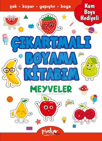 Meyveler Boyama Kitabı+Çıkartmalı+Kuru Boya Hediyeli (24 Sayfa)