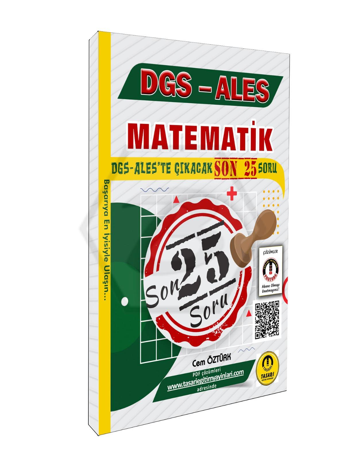 2024 DGS ALES Matematik Son 25 Çıkacak Soru Bankası
