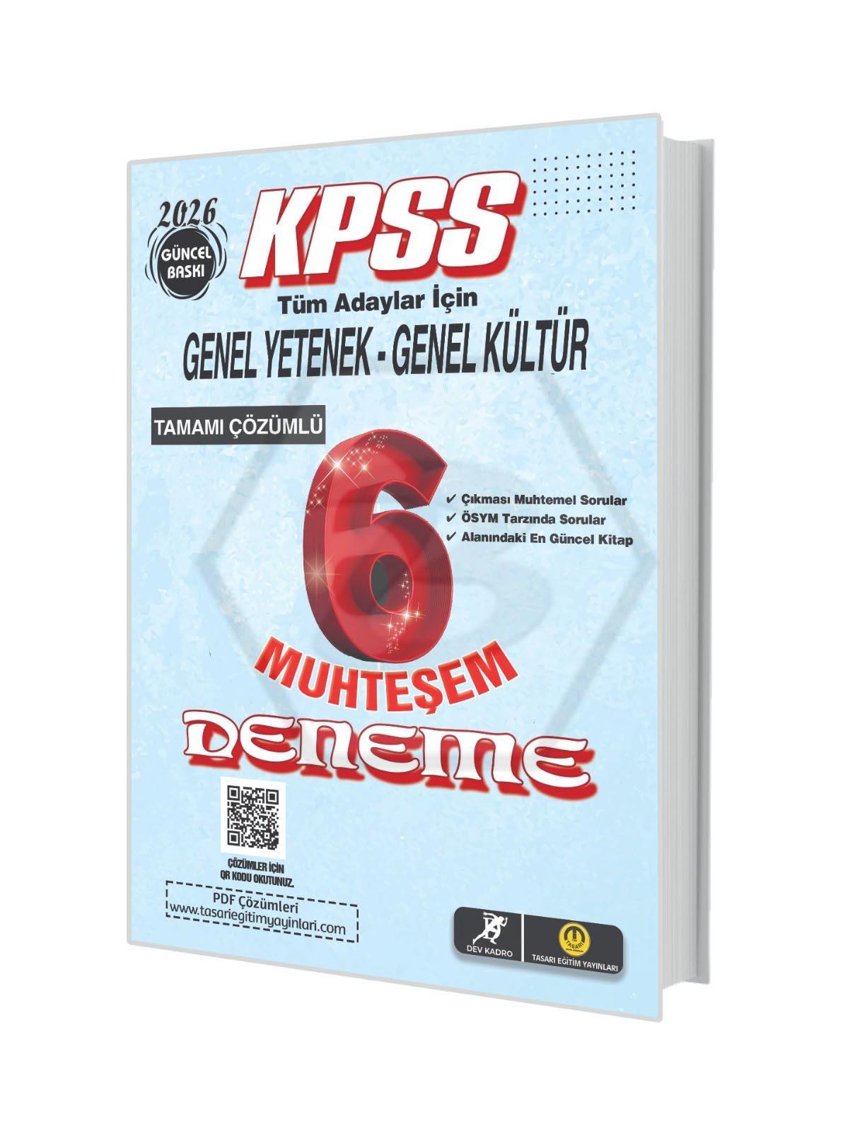 2026 KPSS Genel Kültür-Genel Yetenek 6 Muhteşem Deneme