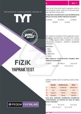 TYT Fizik Yaprak Test