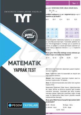 TYT Matematik Yaprak Test