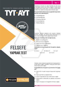 Tyt-Ayt Felsefe Yaprak Test