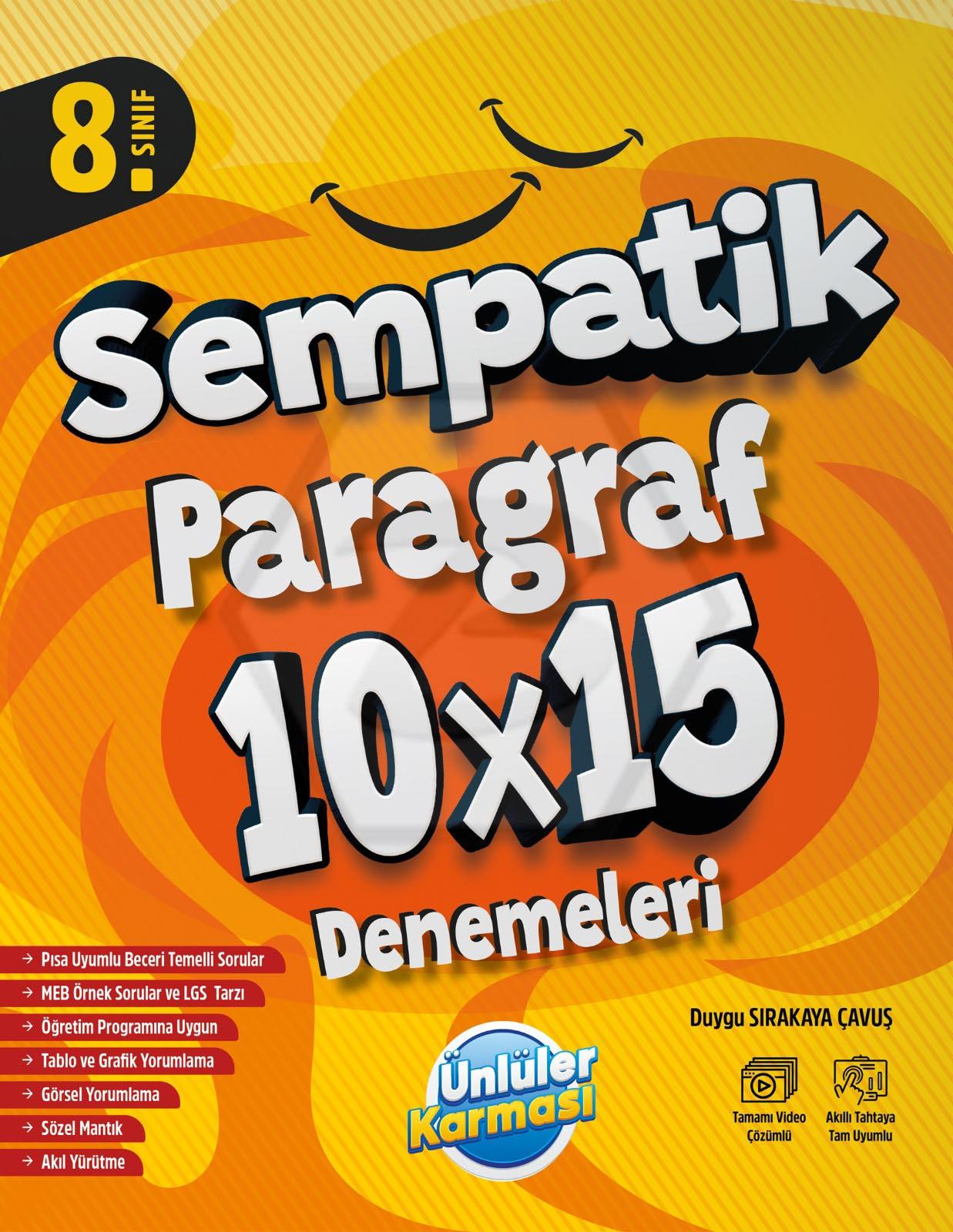 8.Sınıf Sempatik Paragraf 10x15 Deneme