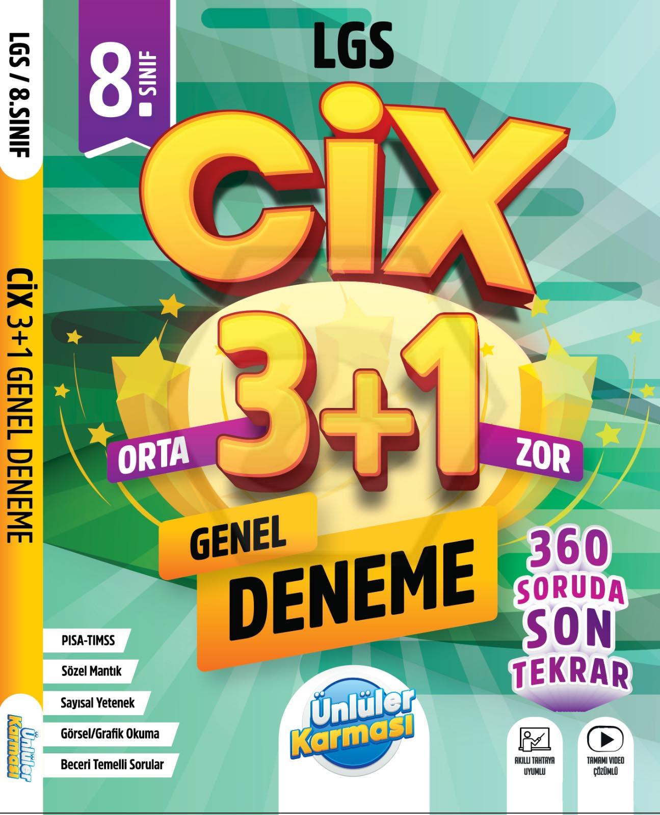 8.Sınıf LGS CİX 3+1 Genel Deneme