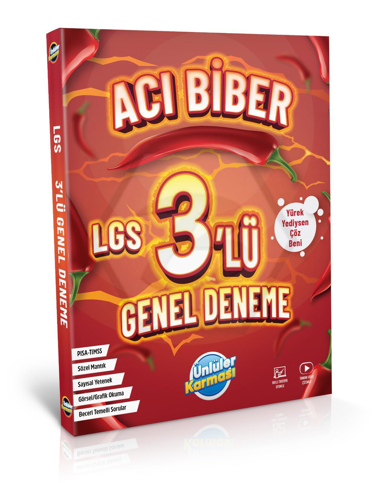 8.Sınıf LGS Acı Biber Genel 3 Lü Deneme