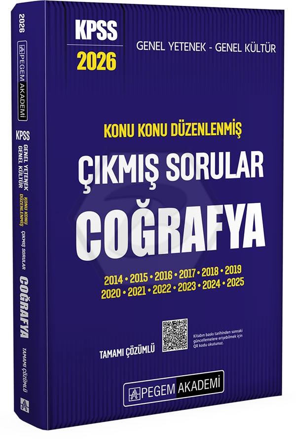 2026 KPSS Genel Yetenek Genel Kültür Konu Konu Düzenlenmiş Tamamı Çözümlü Çıkmış Sorular Coğrafya
