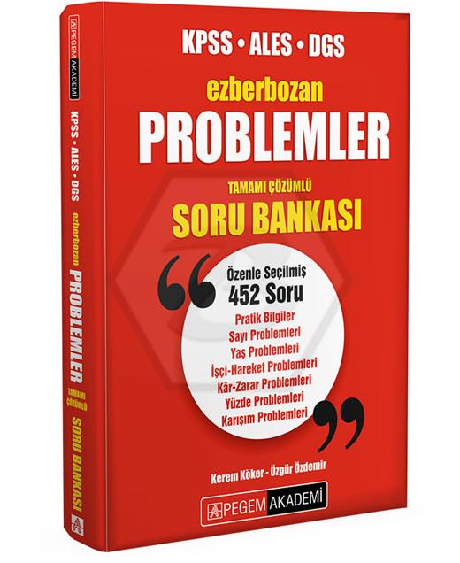 Ezberbozan KPSS ALES DGS Problemler Tamamı Çözümlü Soru Bankası    