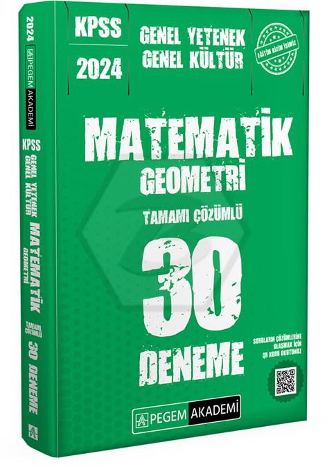 2024 KPSS Genel Kültür Genel Yetenek Matematik-Geometri 30 Deneme    