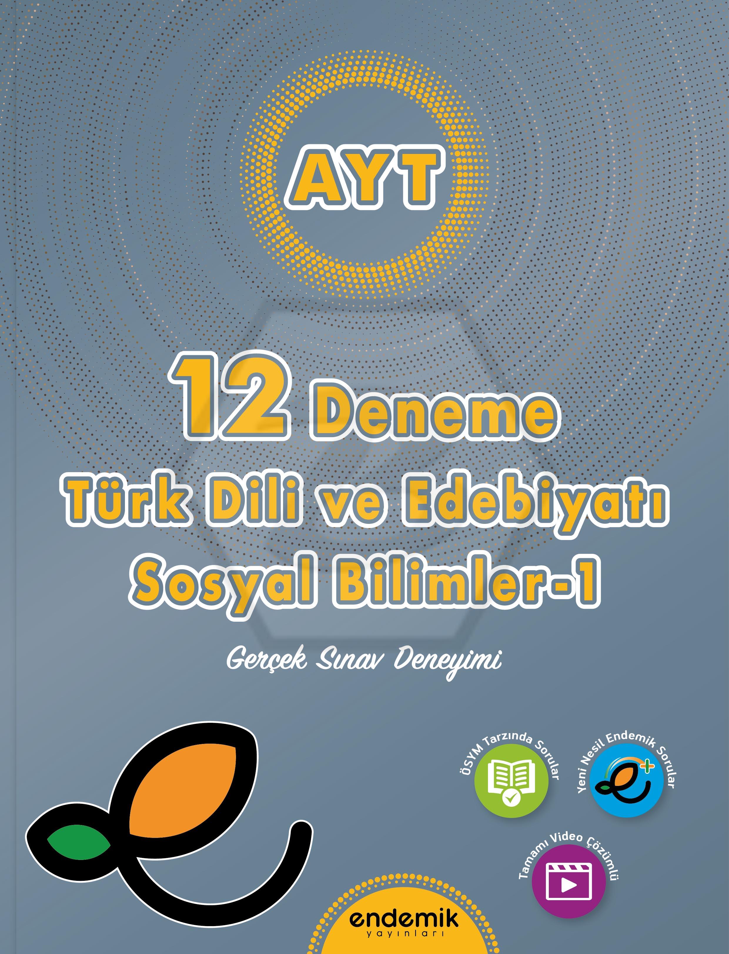 AYT Türk Dili ve Edebiyatı & Sosyal Bilimler-1 12 li Deneme Sınavı - 2024