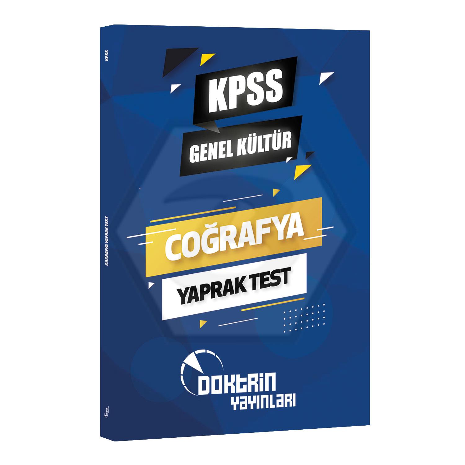 KPSS Coğrafya Yaprak Test