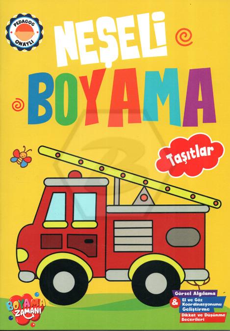 Neşeli Boyama Taşıtlar -Mavi Kitap (3-4 Yaş)