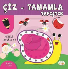 Neşeli Hayvanlar / Çiz-Tamamla-Yapıştır