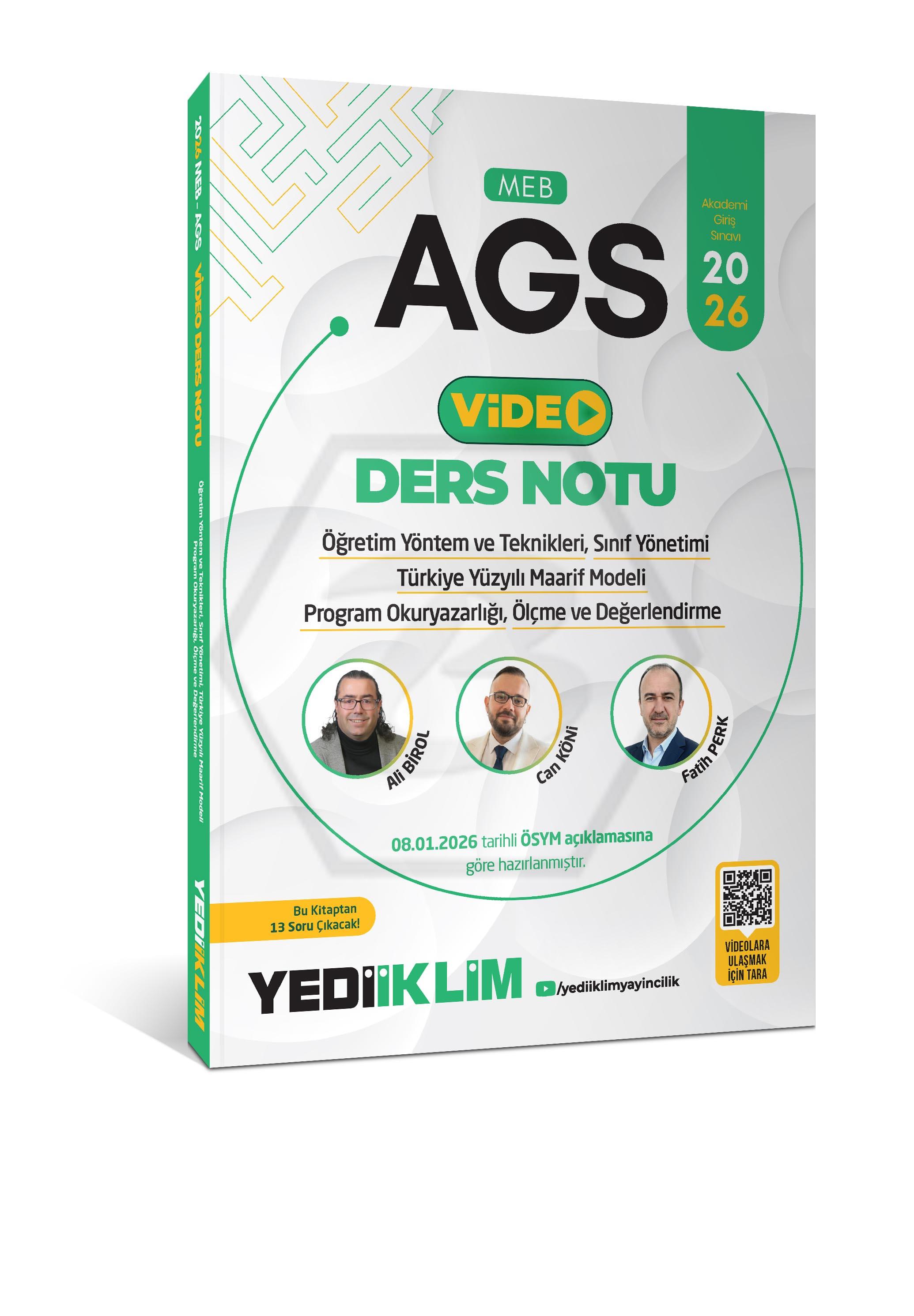 2026 MEB AGS ÖYT Sınıf Yönetimi TYMM Program Okuryazarlığı Ölçme ve Değerlendirme Video Anlatımlı Ders Notu