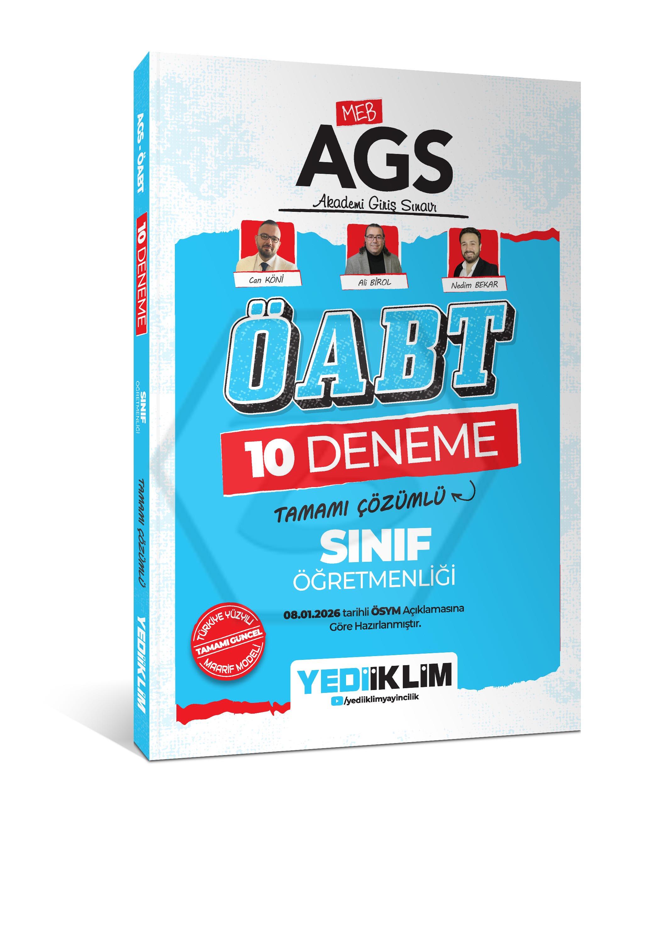 2026 MEB AGS ÖABT Sınıf Öğretmenliği Tamamı Çözümlü 10 Deneme Sınavı