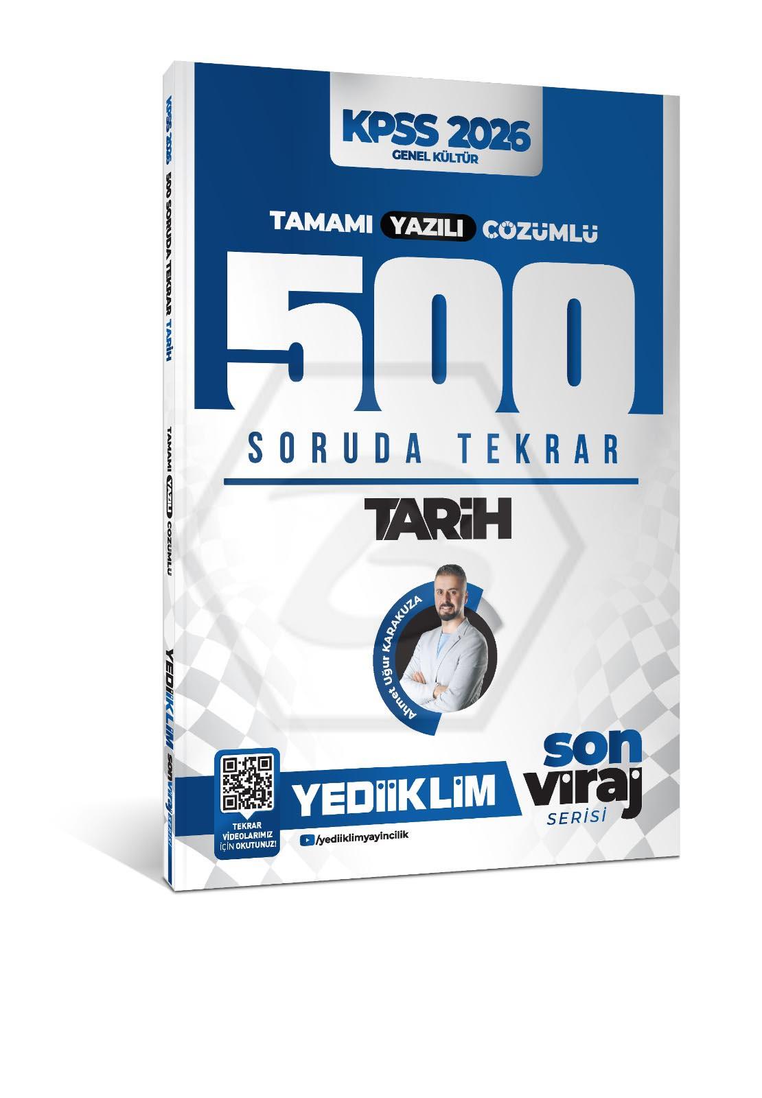 2026 KPSS-AGS Son Viraj Serisi Tarih Tamamı Yazılı Çözümlü 500 Soruda Genel Tekrar Kampı