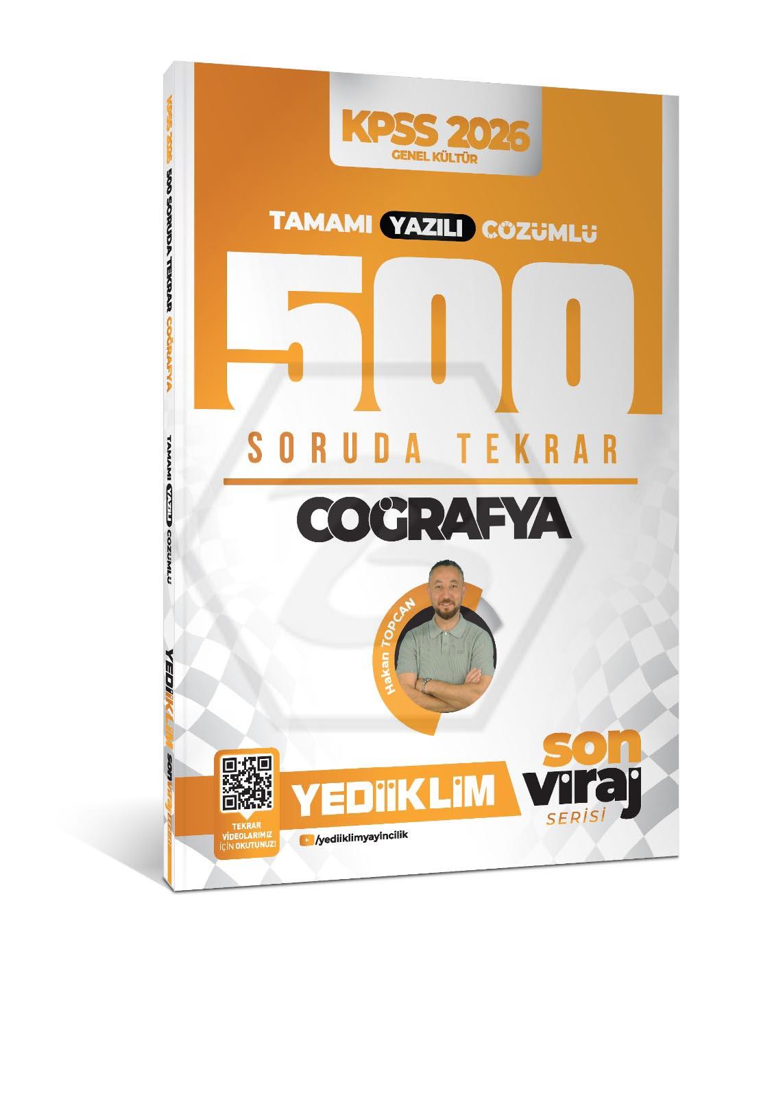 2026 KPSS-AGS Son Viraj Serisi Coğrafya Tamamı Yazılı Çözümlü 500 Soruda Genel Tekrar Kampı