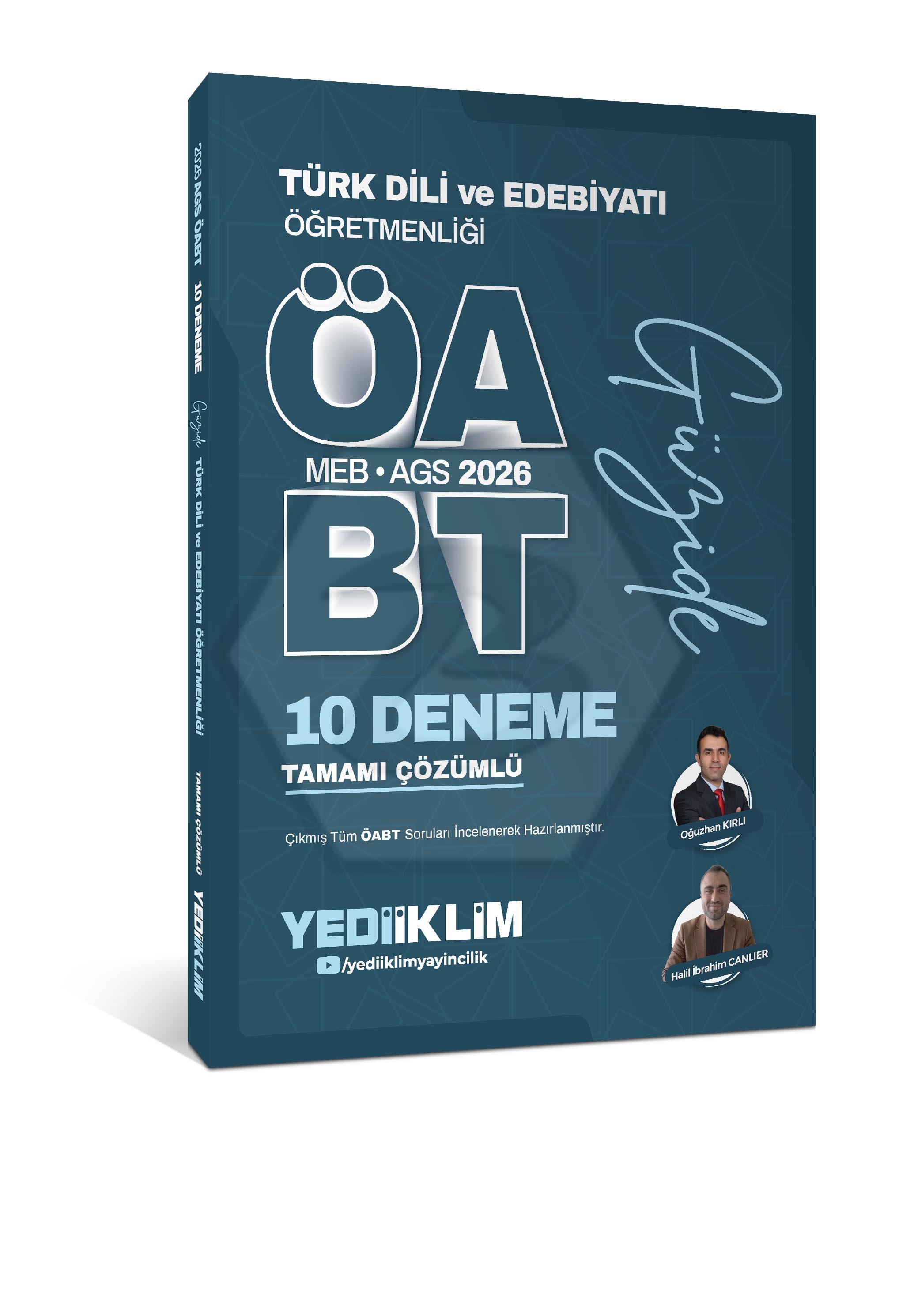 2026 ÖABT Güzide Türk Dili ve Edebiyatı Öğretmenliği Tamamı Çözümlü 10 Deneme