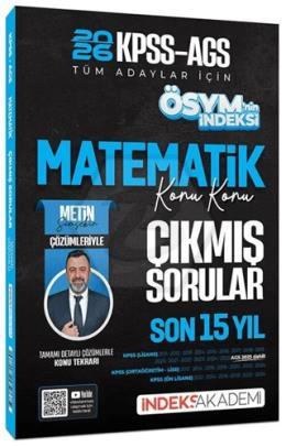 2026 KPSS MEB-AGS Matematik ÖSYM nin İndeksi Çıkmış Sorular Son 15 Yıl Konu Konu Çözümlü