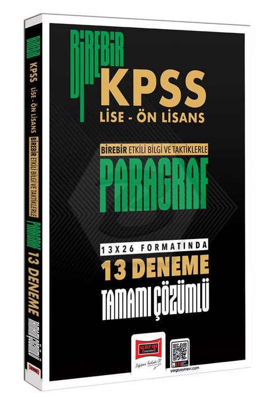 2026 Birebir KPSS - Lise - Önlisans Paragraf Tamamı Çözümlü 13 Deneme