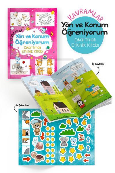 Kavramlar – Yön Ve Konum Öğreniyorum – Çıkartmalı Etkinlik Kitabı / 3 Yaş +