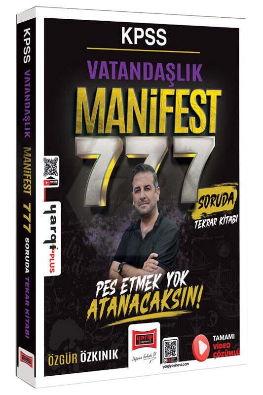 2026 KPSS Tarih Manifest Serisi 777 Soruda Tamamı Video Çözümlü Tekrar Kitabı