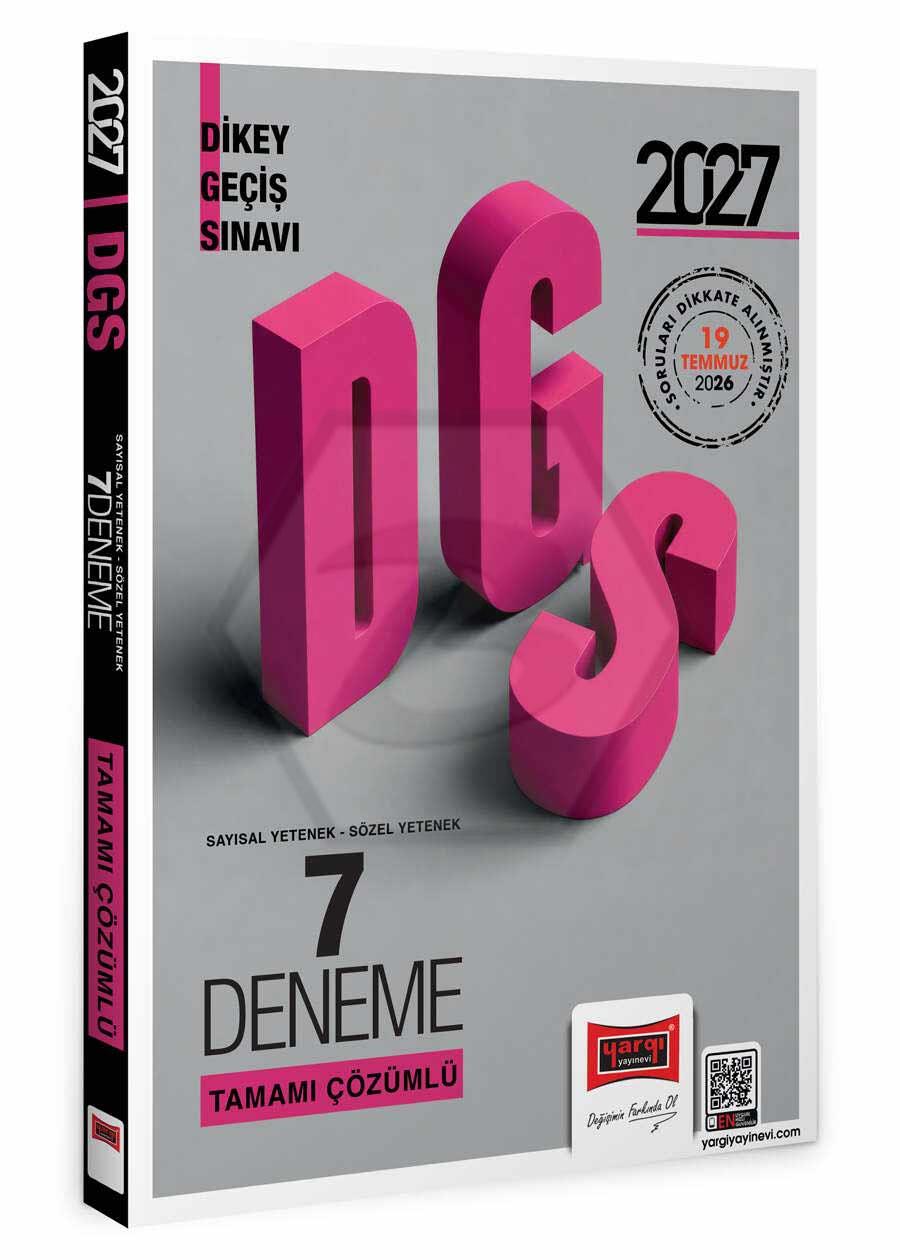 2027 DGS Sayısal - Sözel Yetenek Tamamı Çözümlü 7 Deneme