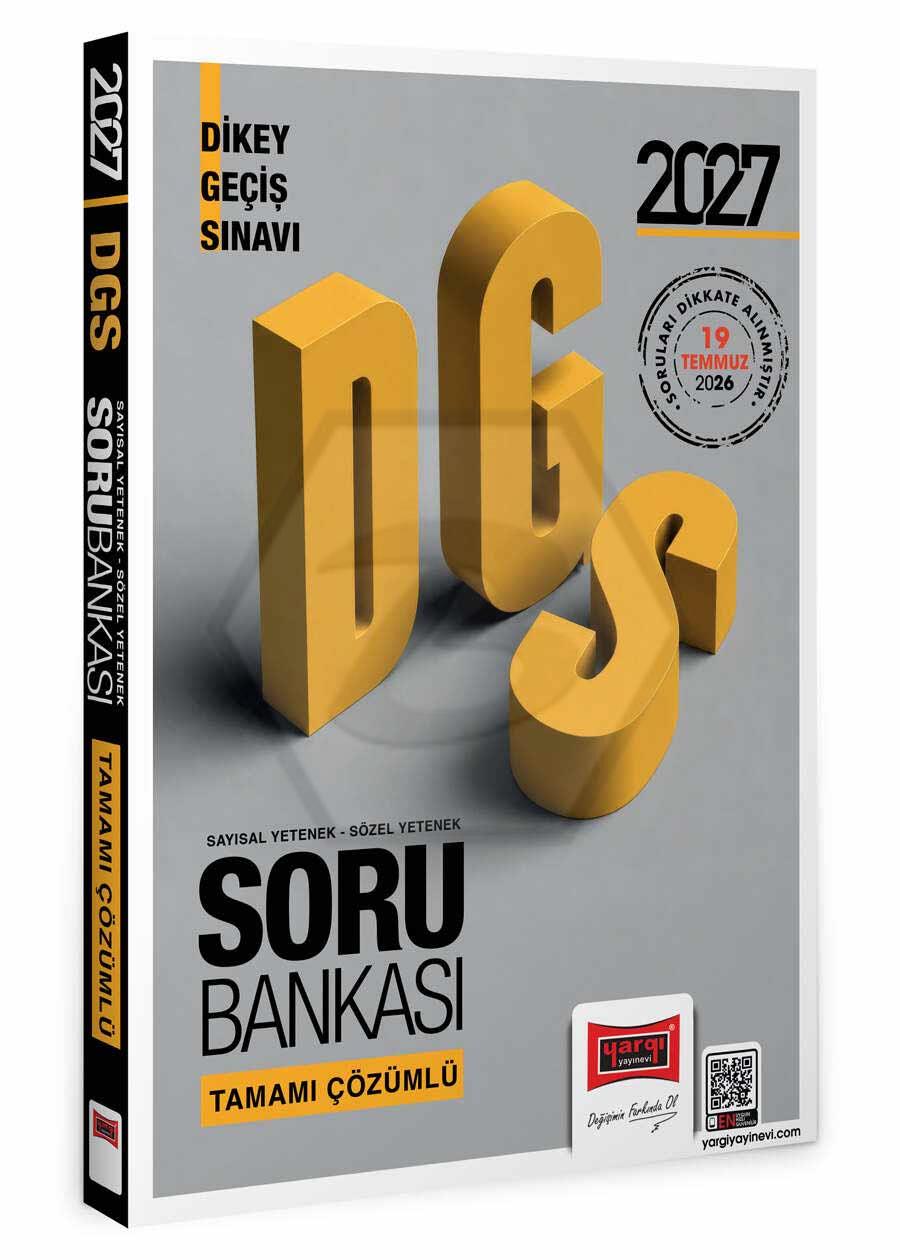2027 DGS Sayısal - Sözel Yetenek Tamamı Çözümlü Soru Bankası