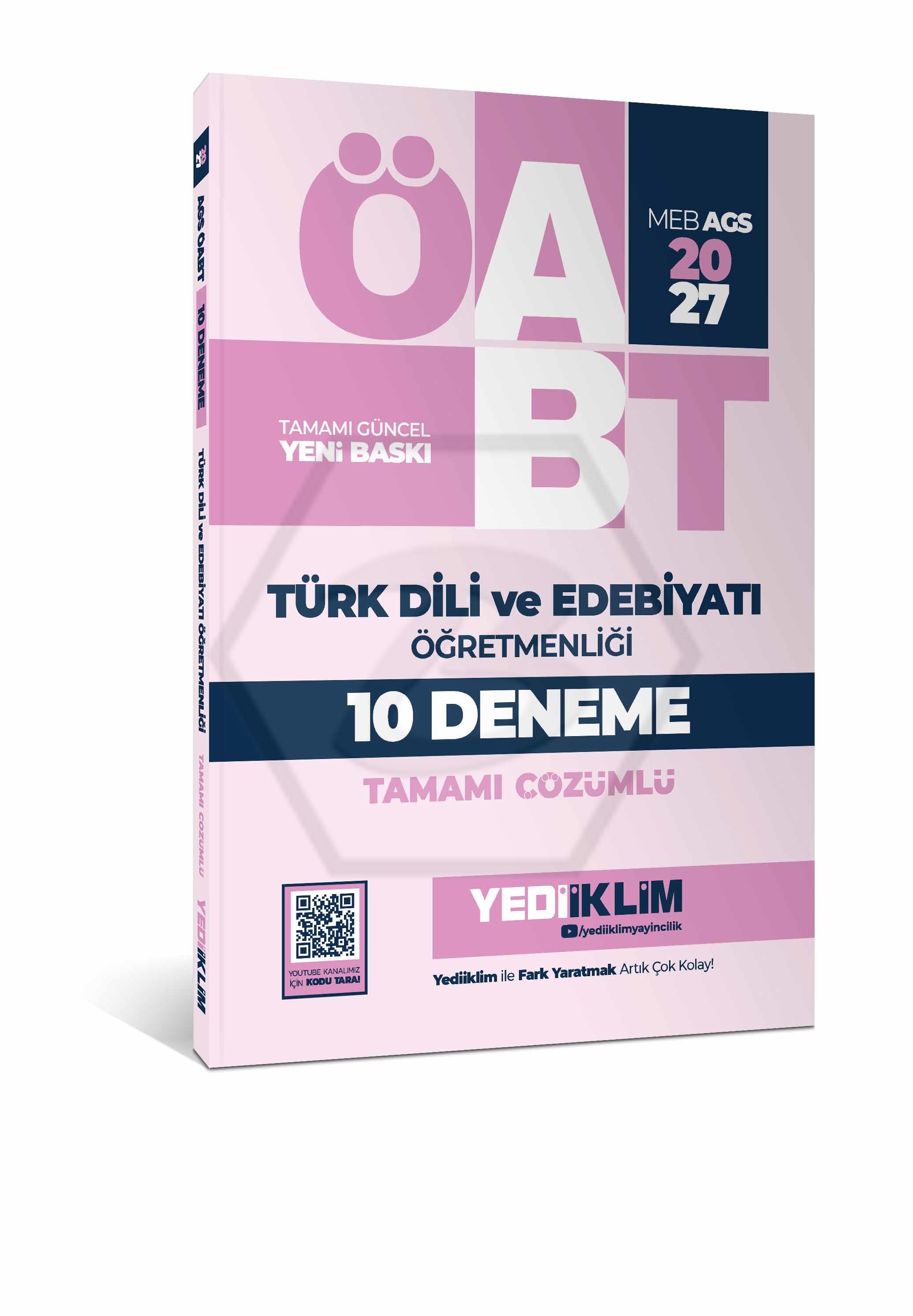 2027 MEB AGS ÖABT Türk Dili ve Edebiyatı Öğretmenliği Tamamı Çözümlü 10 Deneme Sınavı