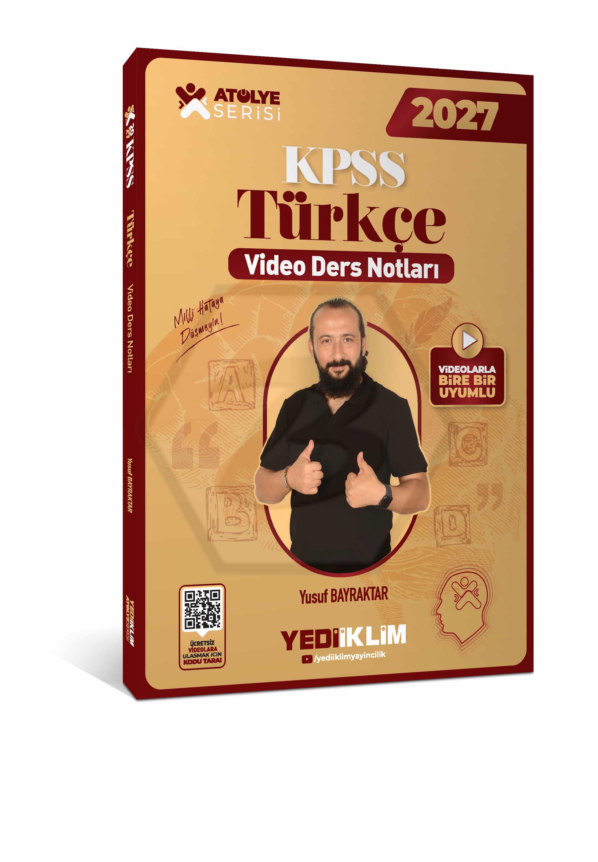 2027 KPSS Atölye Serisi Genel Yetenek Türkçe Video Ders Notları