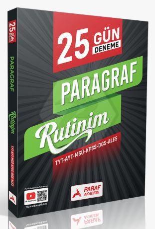 TYT 25 Günde Rutin Paragraf Branş Denemeleri