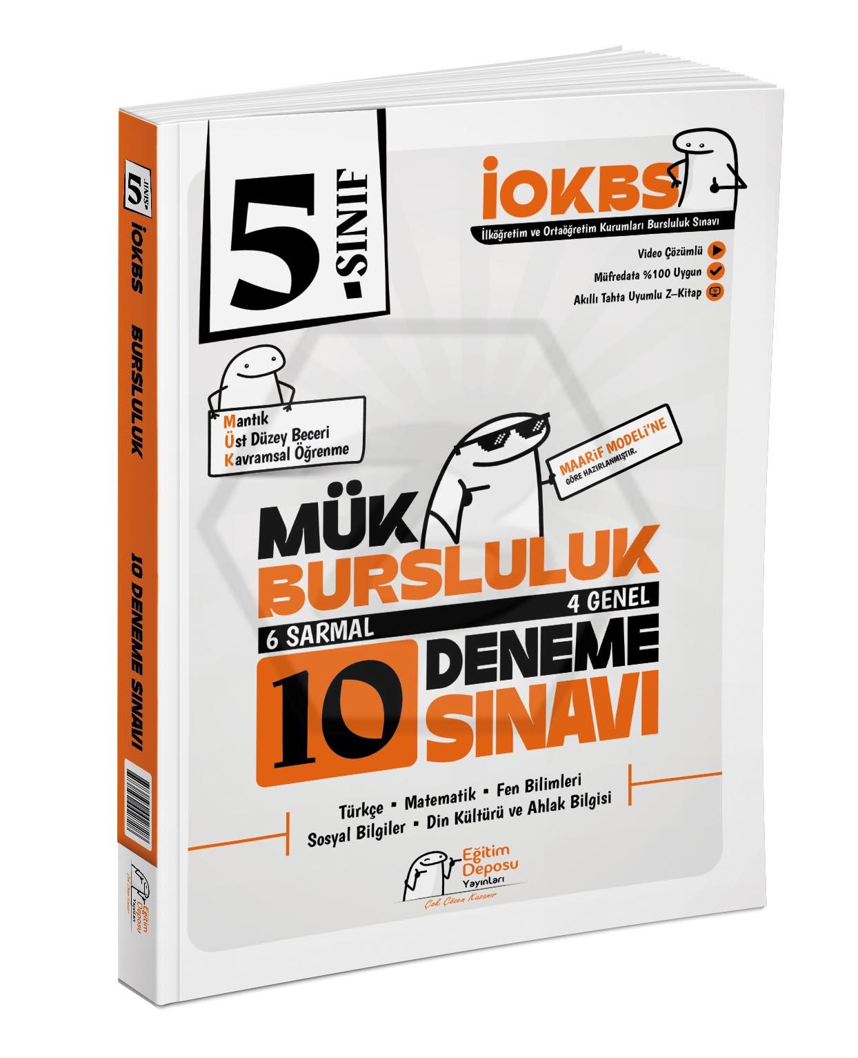 5. Sınıf Mük Bursluluk 10 Deneme Sınavı