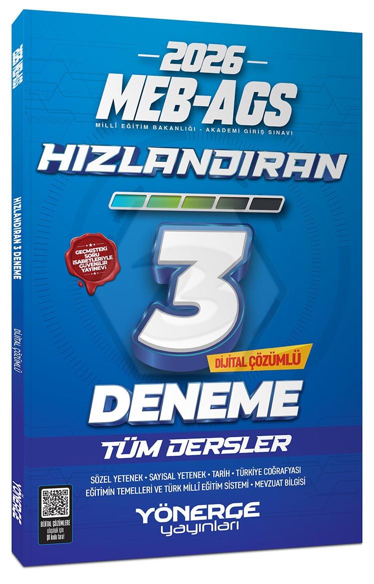 2026 MEB-AGS Tüm Dersler Hızlandıran 3 Deneme Çözümlü