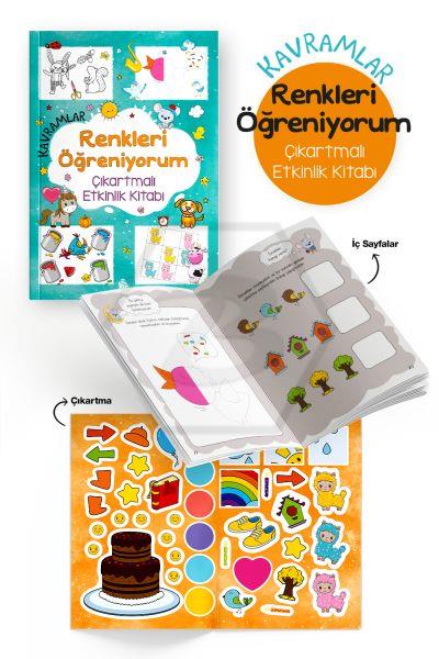 Kavramlar – Renkleri Öğreniyorum – Çıkartmalı Etkinlik Kitabı / 3 Yaş +