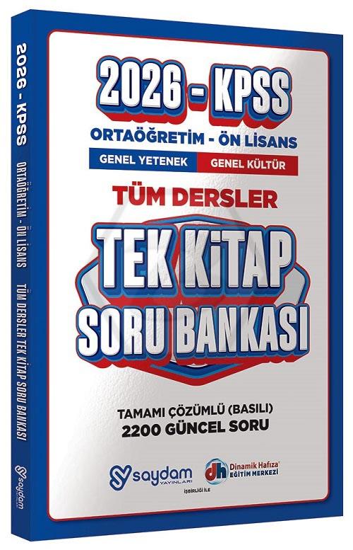 2026 KPSS Lise Ortaöğretim Ön Lisans Soru Bankası Tek Kitap Çözümlü