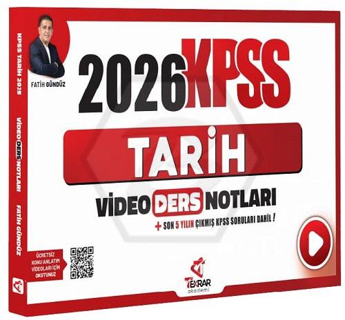 2026 KPSS Tarih Video Ders Notları