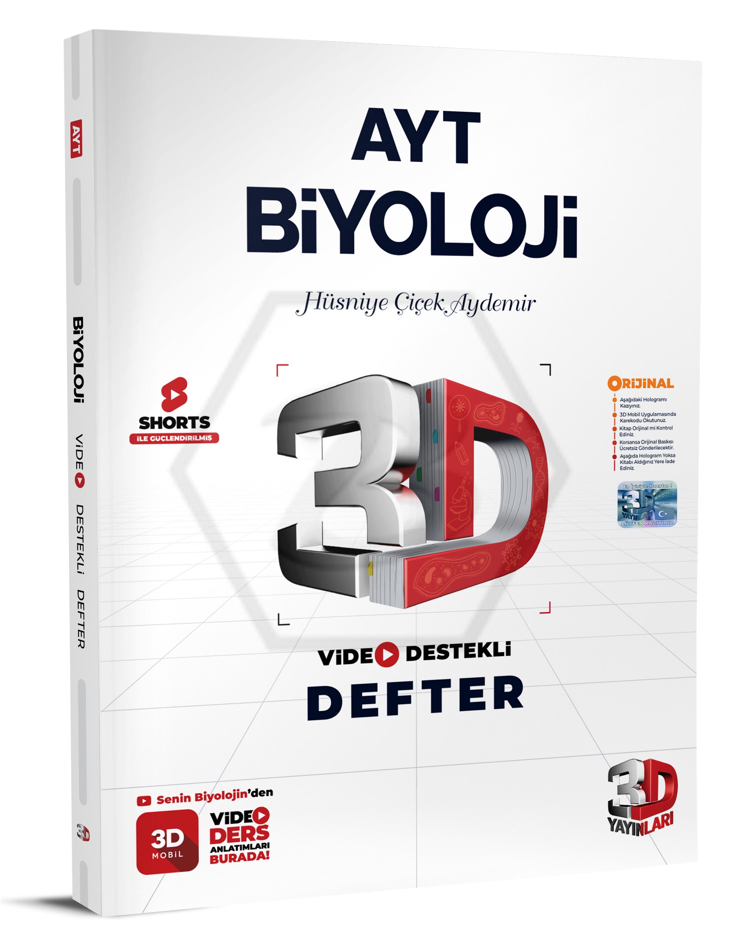 AYT Biyoloji Video Destekli Defter