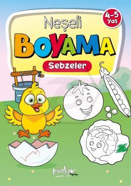 4-5 Yaş Neşeli Boyama Sebzeler