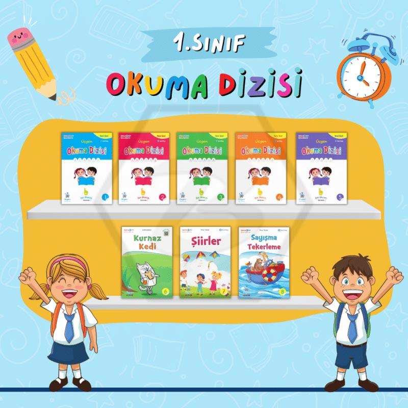 1. Sınıf Okuma Yazma Seti - ANETİL - Okuma Dizisi 8 Kitap - 2024